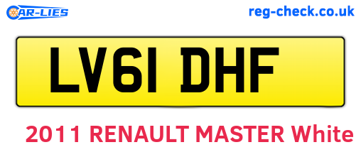 LV61DHF are the vehicle registration plates.
