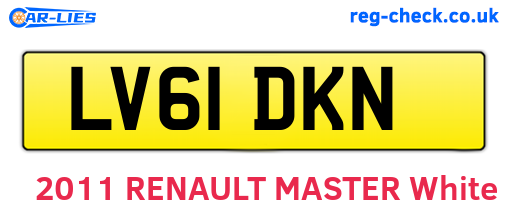 LV61DKN are the vehicle registration plates.