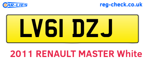 LV61DZJ are the vehicle registration plates.