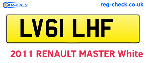 LV61LHF are the vehicle registration plates.