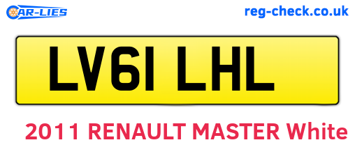 LV61LHL are the vehicle registration plates.