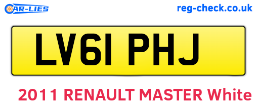 LV61PHJ are the vehicle registration plates.