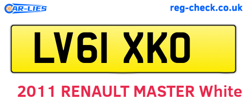 LV61XKO are the vehicle registration plates.