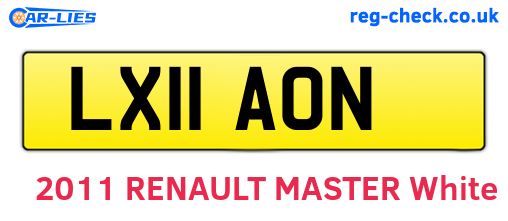 LX11AON are the vehicle registration plates.