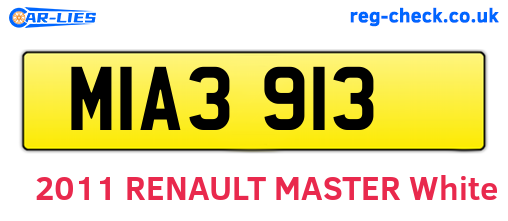 MIA3913 are the vehicle registration plates.