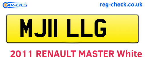 MJ11LLG are the vehicle registration plates.