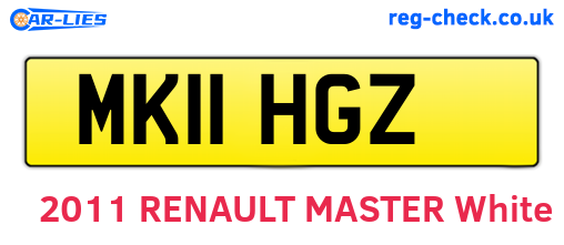 MK11HGZ are the vehicle registration plates.