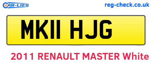 MK11HJG are the vehicle registration plates.