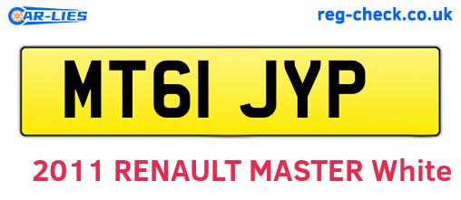 MT61JYP are the vehicle registration plates.