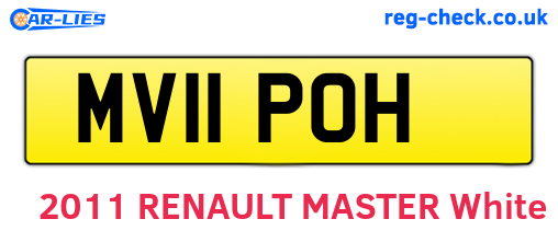 MV11POH are the vehicle registration plates.