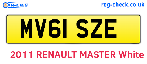 MV61SZE are the vehicle registration plates.