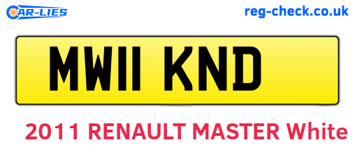 MW11KND are the vehicle registration plates.