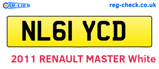 NL61YCD are the vehicle registration plates.