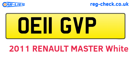 OE11GVP are the vehicle registration plates.