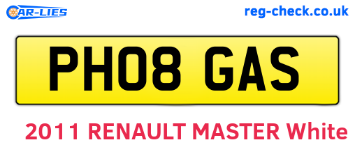 PH08GAS are the vehicle registration plates.