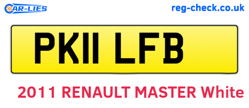 PK11LFB are the vehicle registration plates.