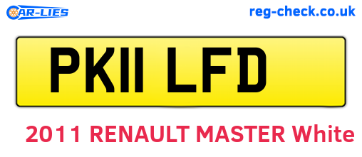 PK11LFD are the vehicle registration plates.