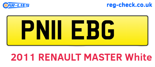 PN11EBG are the vehicle registration plates.