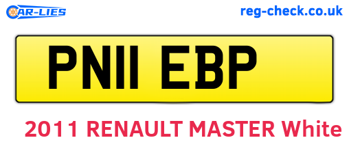 PN11EBP are the vehicle registration plates.