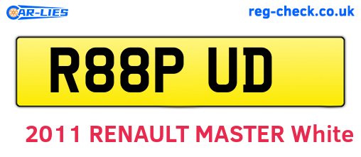 R88PUD are the vehicle registration plates.