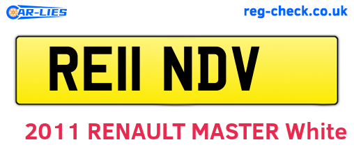 RE11NDV are the vehicle registration plates.