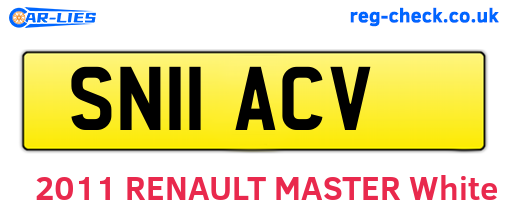 SN11ACV are the vehicle registration plates.