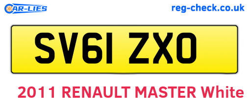 SV61ZXO are the vehicle registration plates.