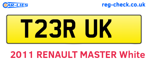 T23RUK are the vehicle registration plates.