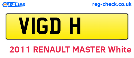 V1GDH are the vehicle registration plates.