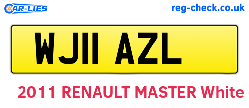 WJ11AZL are the vehicle registration plates.