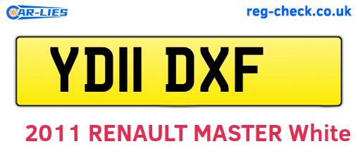 YD11DXF are the vehicle registration plates.