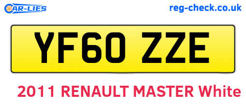 YF60ZZE are the vehicle registration plates.