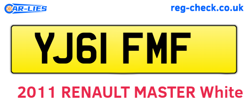YJ61FMF are the vehicle registration plates.