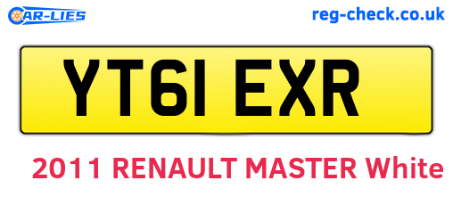 YT61EXR are the vehicle registration plates.