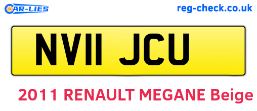 NV11JCU are the vehicle registration plates.