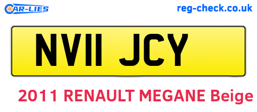 NV11JCY are the vehicle registration plates.