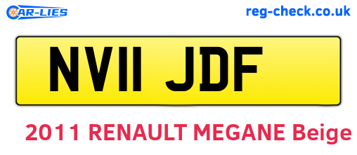 NV11JDF are the vehicle registration plates.
