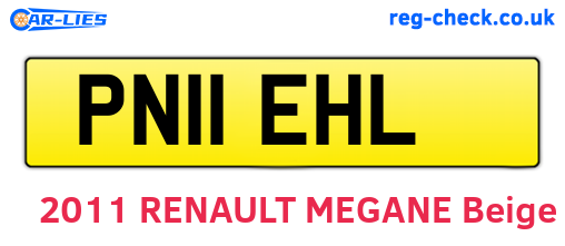 PN11EHL are the vehicle registration plates.