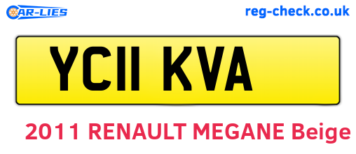 YC11KVA are the vehicle registration plates.