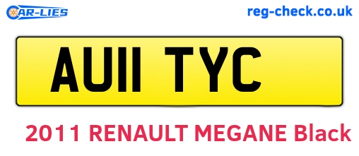 AU11TYC are the vehicle registration plates.