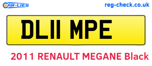DL11MPE are the vehicle registration plates.