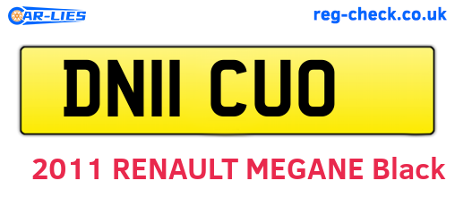 DN11CUO are the vehicle registration plates.