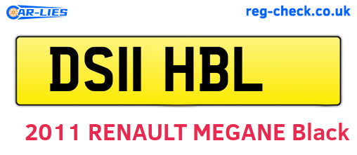 DS11HBL are the vehicle registration plates.