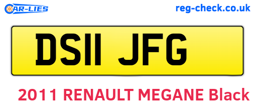 DS11JFG are the vehicle registration plates.