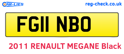 FG11NBO are the vehicle registration plates.