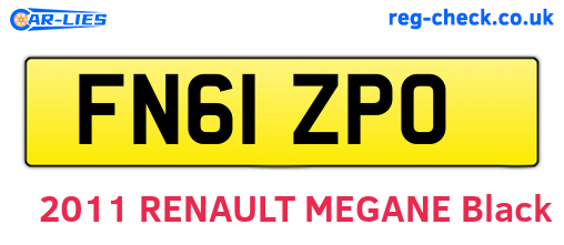 FN61ZPO are the vehicle registration plates.