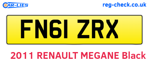 FN61ZRX are the vehicle registration plates.