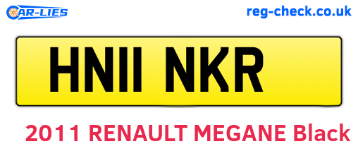 HN11NKR are the vehicle registration plates.