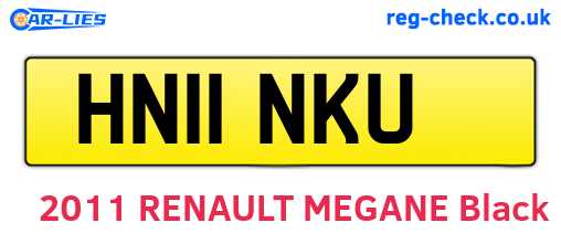 HN11NKU are the vehicle registration plates.