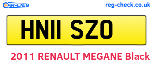 HN11SZO are the vehicle registration plates.